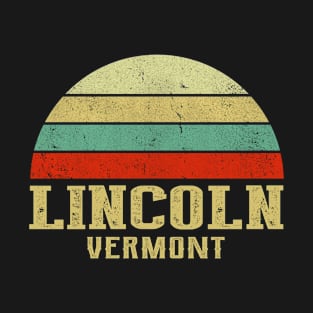 LINCOLN VERMONT Vintage Retro Sunset T-Shirt