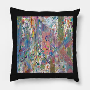 Carnival! An abstract design in a rainbow of colors. Pillow