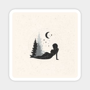 Forest Moon Woman Magnet