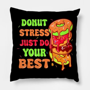 Donut Stress Best Testing Day Test Day Pillow