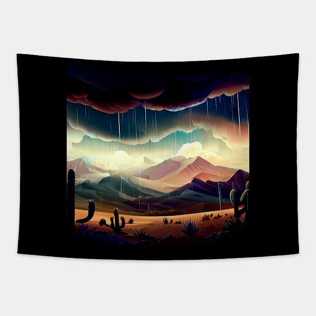 Desert Rain . Tapestry by Canadaman99