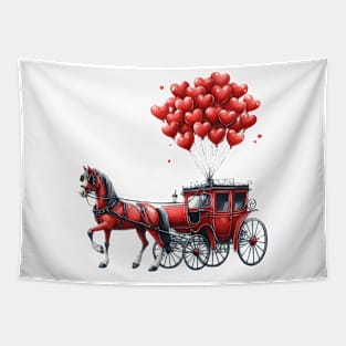 Valentine Horse carriage Tapestry