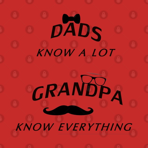 Grandpa Gift, Grandpa Shirt, Fathers Day Gift for Grandpa, New Grandpa, Dads Know A Lot, Dads Know A Lot Grandpas Know Everything, by amelsara