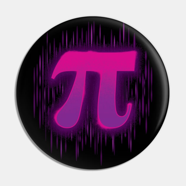 Greek Pi - Pinky Purple Pin by DCLawrenceUK