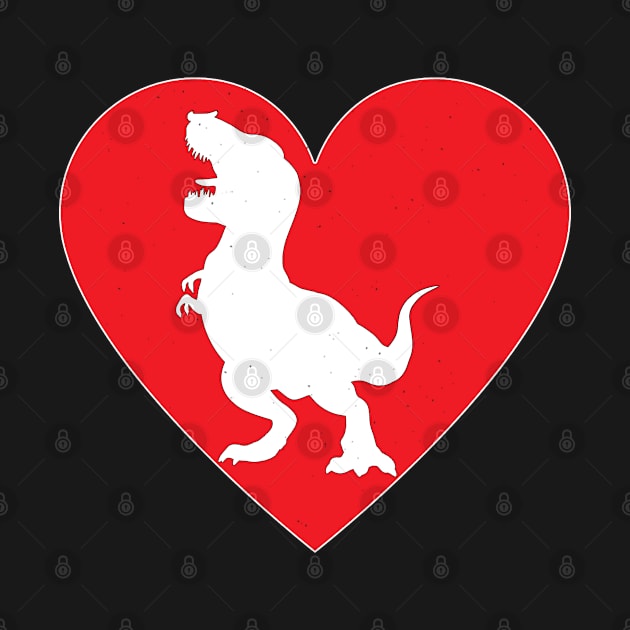 Trex red heart, cute valentine's day gift 2022 by Theretrotee