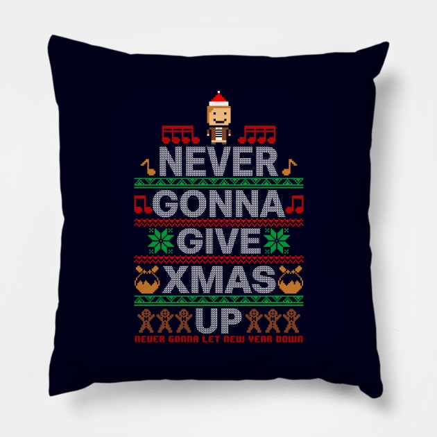Funny Cute 80's Retro Music Winter Ugly Christmas Sweater Meme Pillow by BoggsNicolas