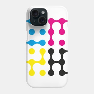 CMYK Metaball Typography Phone Case