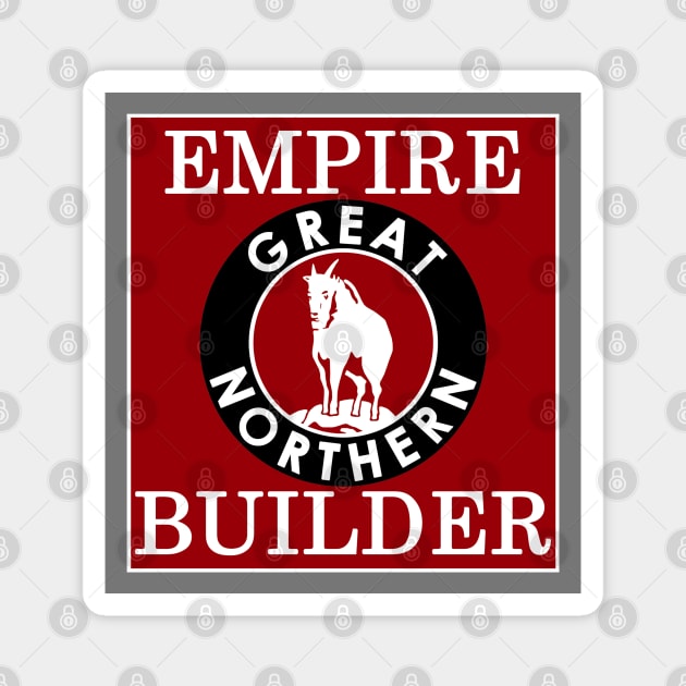 Empire Builder Streamliner Train Drumhead Magnet by Railway Tees For All