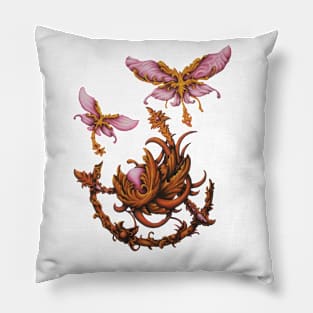 golden butterfly Pillow