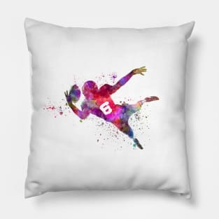 American football in watercolor Pillow