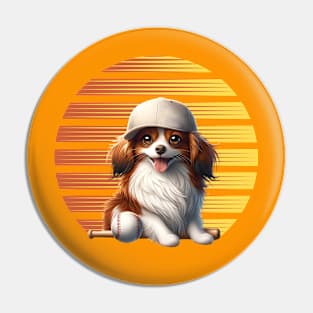 Nederlandse Kooikerhondje - With bat and ball Pin