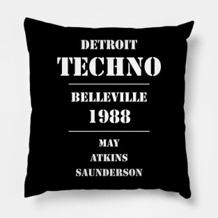 Detroit techno Belleville 1988 Pillow