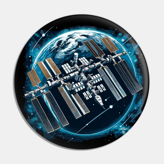 The International Space Station Pin by Graphic Wonders Emporium