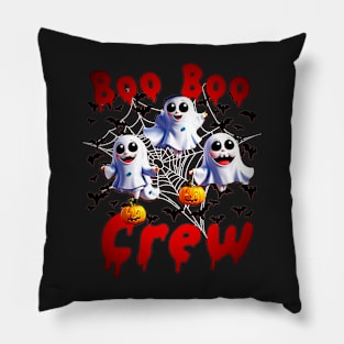 The Boo Crew Cute Ghost Spooky Season Funny Halloween Pillow