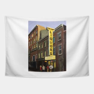 New York, Yellow Sign Tapestry