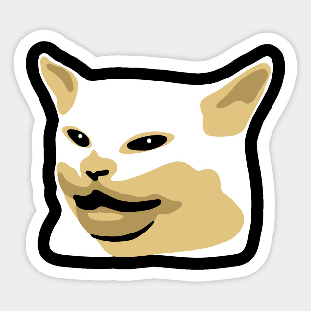 Table Cat Woman Yelling At A Cat Meme Table Cat Sticker