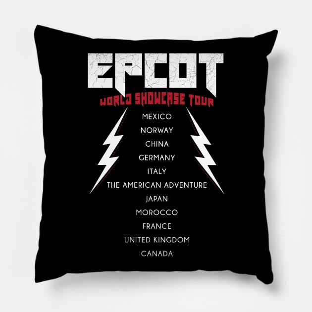 World Showcase Tour Pillow by VirGigiBurns