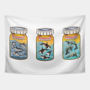 Aquamarine Antidepressants Tapestry