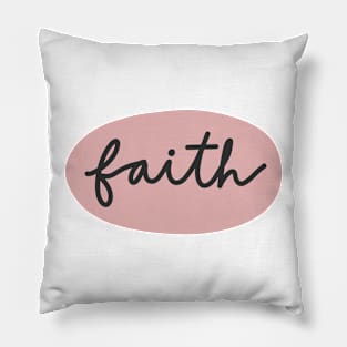 Faith Minimalist - Pink Pillow