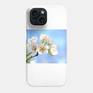 White Flowers on Defocused Day Background Phone Case