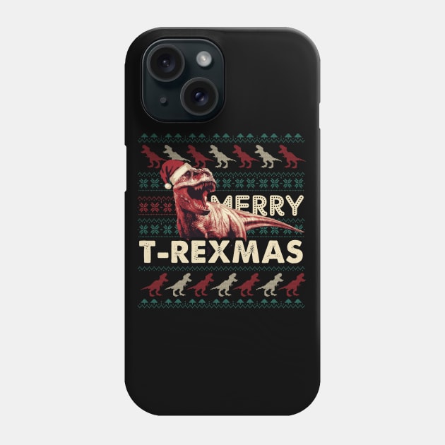 Merry T-rexmas Phone Case by mia_me