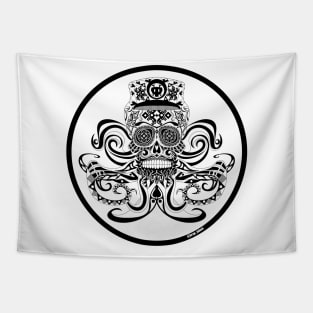 octopad octopus navy skull ecopop Tapestry