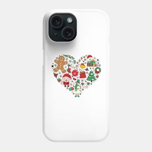 Christmas Ornaments Heart Love Gingerbread Phone Case