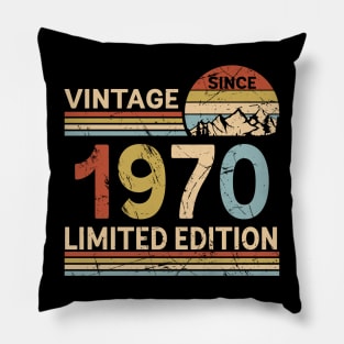 Vintage Since 1970 Limited Edition 53rd Birthday Gift Vintage Men's Pillow