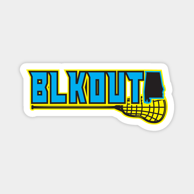 BLKOUT Lacrosse Magnet by Wright Art