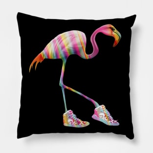 Raimbow Flamingo and shoes  sneakers Pillow