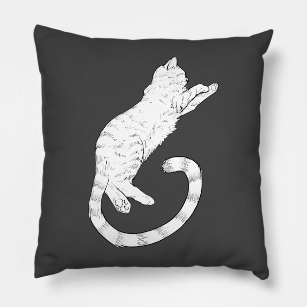Sleeping cat Pillow by Cleyvonslay