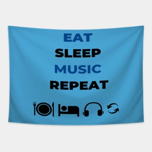 Eat Sleep Music Repeat Tapestry