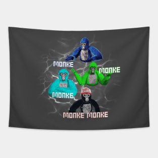 Gorilla Tag Monke Monke VR Gamer Tapestry