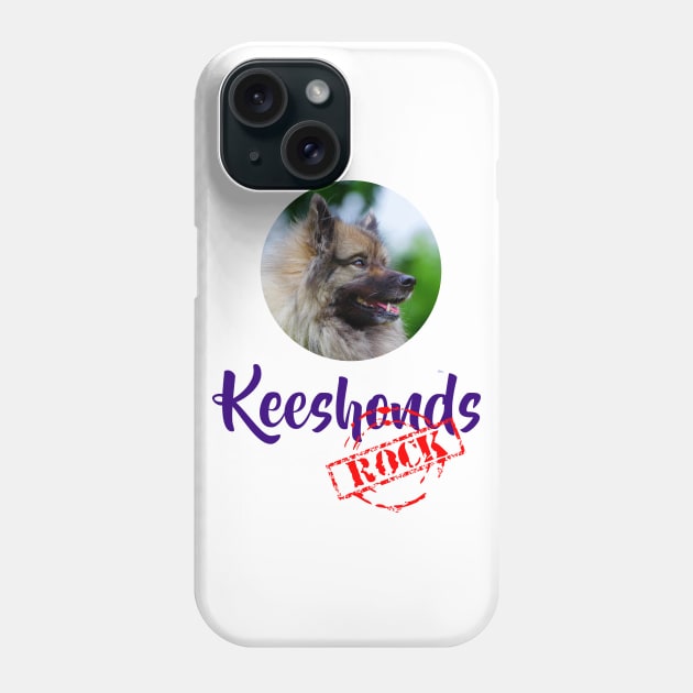 Keeshonds Rock Phone Case by Naves