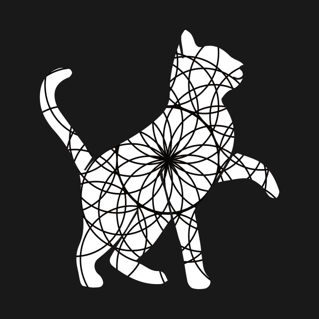 Funny Cat Cat Geometry T-shirt by thefriendlyone