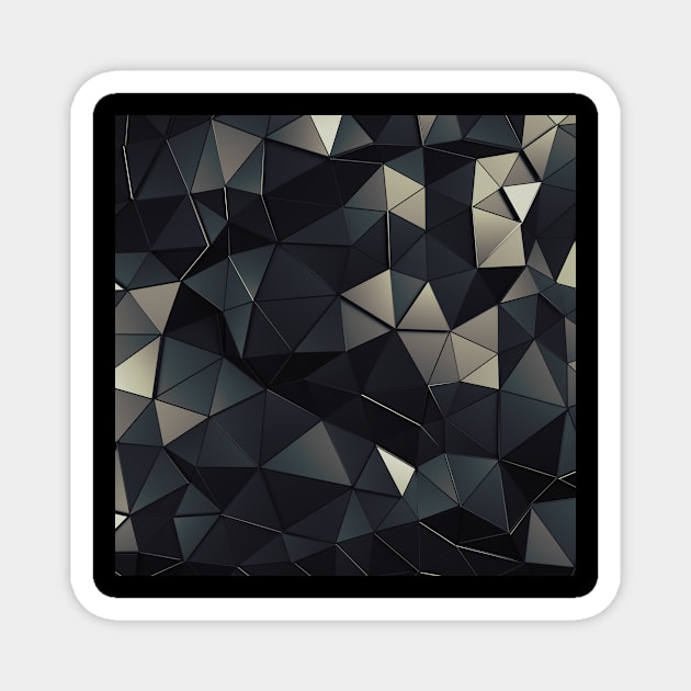 Polygon Noir Magnet by GTC_Design