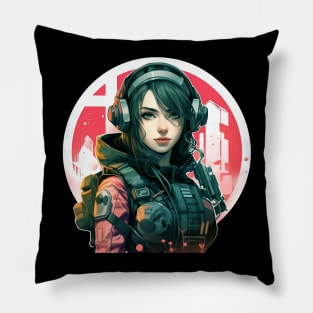 Anime Gamer girl Pillow