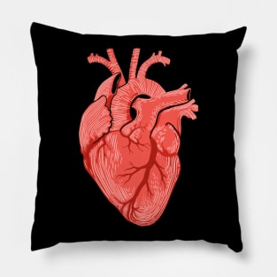 Anatomical Heart Drawing - Cardiac Surgeon Nurse Pillow