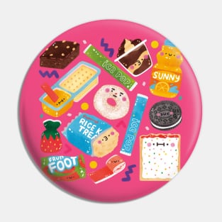 90s Retro Snacks Pin