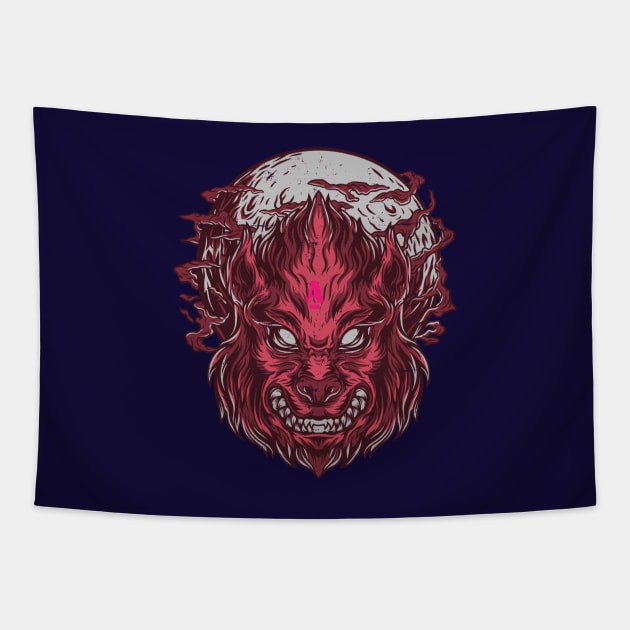 Deadly Halloween Theme Design Tapestry by The Crane Kick