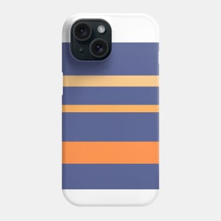 A lovely bind of Twilight, White, Sandy, Pale Orange and Royal Orange stripes. Phone Case