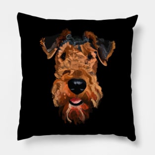 Adorable Airedale Terrier Dog Art Piece Pillow