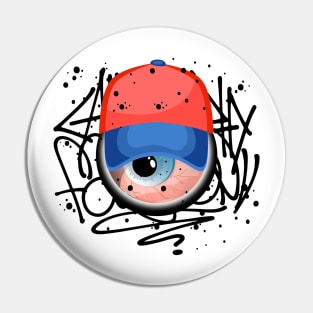 Monster Eye Teenager Graffiti Pin