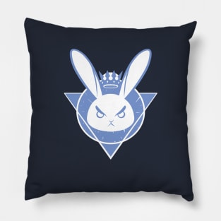 King Bunny - Blue Emblem Pillow