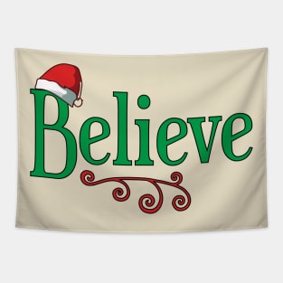 Believe Christmas T-Shirt | Believe in Santa Clause Tapestry