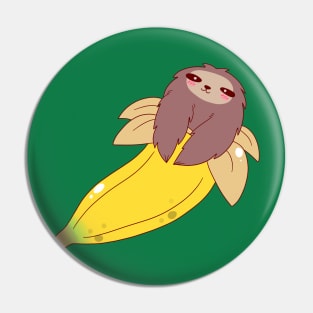 Peeled Banana Sloth Pin