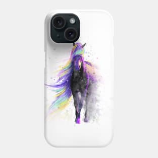 Magical Horse Wandering Through Star-Lit Fields of Space Dust Phone Case