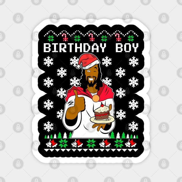 Birthday Boy Christmas Sweater Magnet by KsuAnn