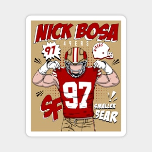 Nick Bosa Comic Style Art Magnet