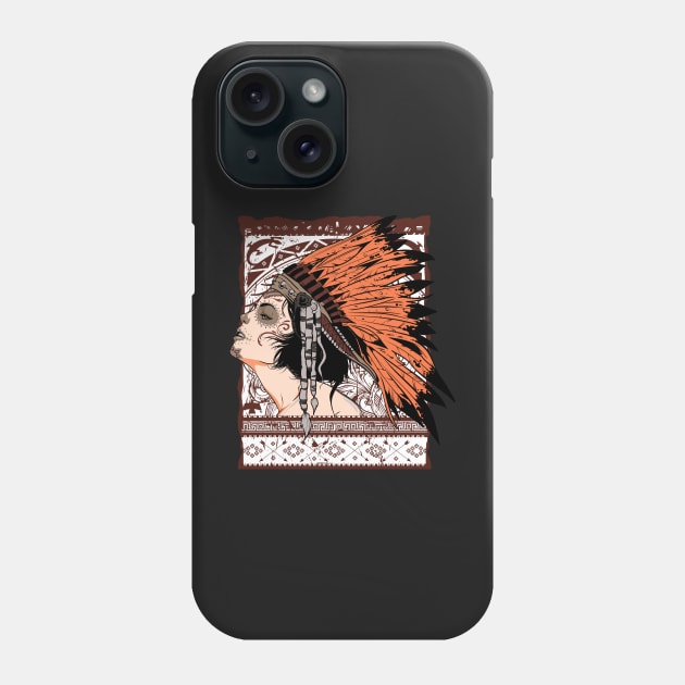 Amerindian woman Phone Case by osmankose